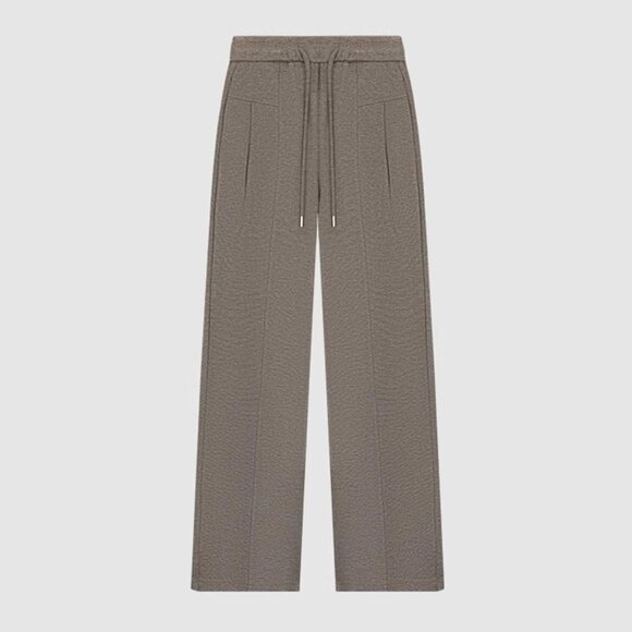 B.Sure Light Brown Straight Casual Wide-Leg Pants - Picture 1 of 4